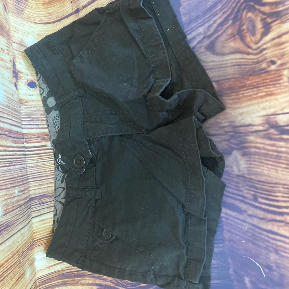 Cute Black Cotton Shorts